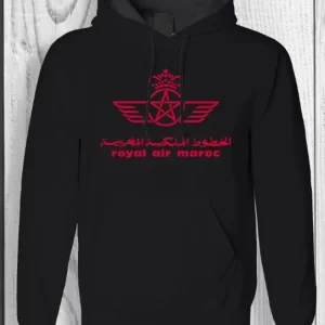 Stijlvol en comfortabel hoodie met het iconische Royal Air Maroc‑logo — perfect voor casual of streetwear outfits.