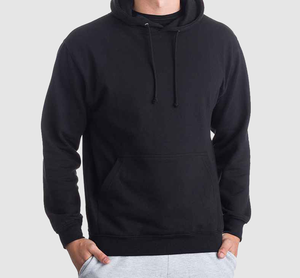 Een veelzijdige, zwarte hoodie met een strakke en minimalistische look — comfort en stijl in één.