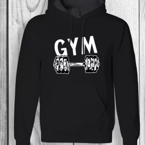 Comfortabel en stijlvol hoodie met een krachtige dumbbell-print — ideaal voor in de gym of casual wear.