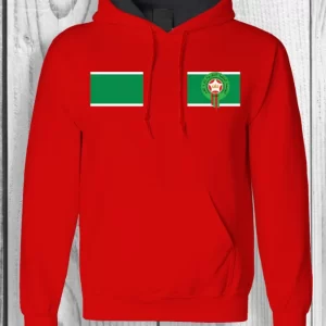 Sportief hoodie geïnspireerd op het Marokkaanse voetbal — toon je trots én je stijl.