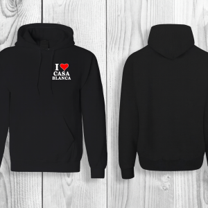 Mooie hoodie met i love Casablanca
