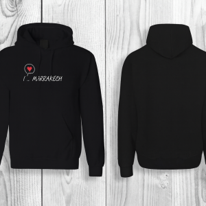 Mooie hoodie met i love Marrakech aan de voorkant