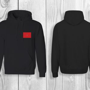 Hoodie met Marokkaanse vlag aan de voorkant
